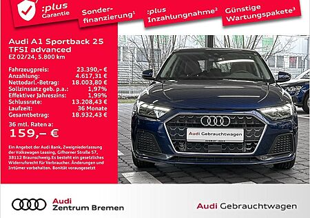 Audi A1 Sportback 25 TFSI advanced LED SITZHZG ALU