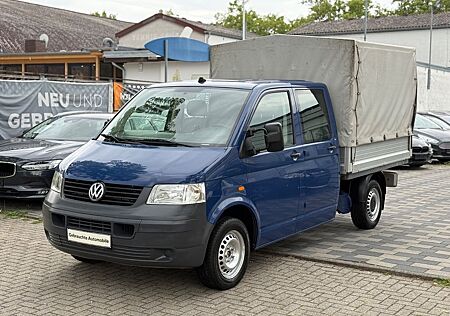VW T5 Transporter Volkswagen T5 1.9TDI Pritsche Doppelkabine mit Plane