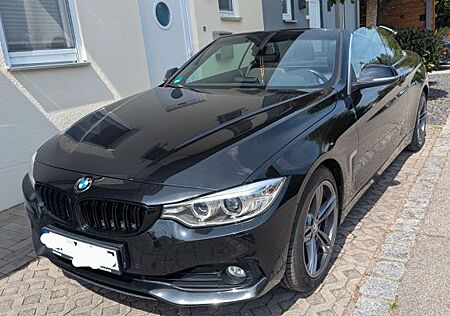BMW 428i Cabrio, schwarz, Klima, Navi, Vollleder