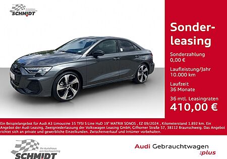 Audi A3 Limousine 35 TFSI S Line HuD 19" MATRIX SONOS