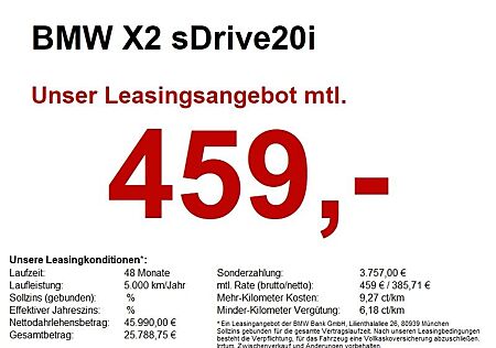 BMW X2 sDrive20i M Sportpaket HUD.AHK.H/K.LED.Park+.