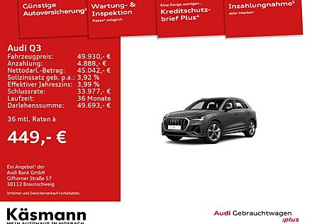 Audi Q3 S line 40TFSI qu MATRIX AHK PANO 360° SONOS