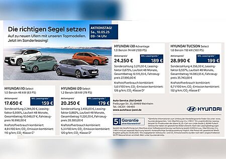 Hyundai i20 Select 1.0 T-GDi - RIESENWAUSWAHL sofort ver