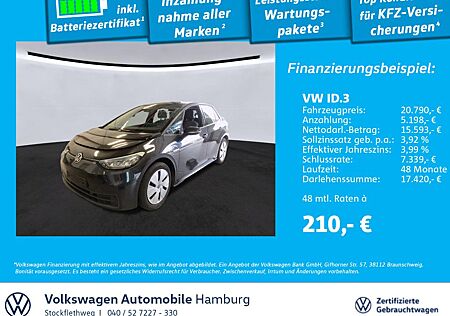 VW ID.3 Volkswagen Pro Performance Life CarPlay ACC Keyless