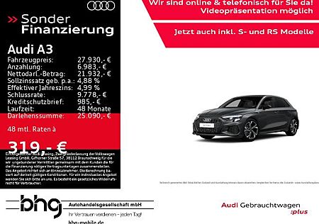 Audi A3 40 TFSIe Sportback S tronic S line