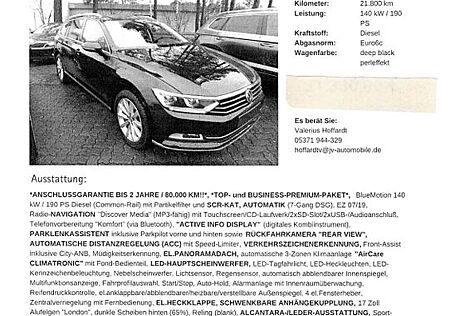 VW Passat Variant Volkswagen 2.0 TDI SCR 140kW DSG High...