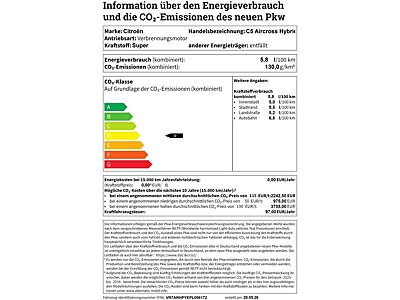 Citroën C5 Aircross e-Series Hybrid 136 El. Panodach Nav