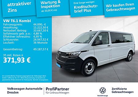 VW T6 Kombi Volkswagen T6.1 Kombi LR KLIMA NAV AHZV PDC KAMERA 9-SITZER