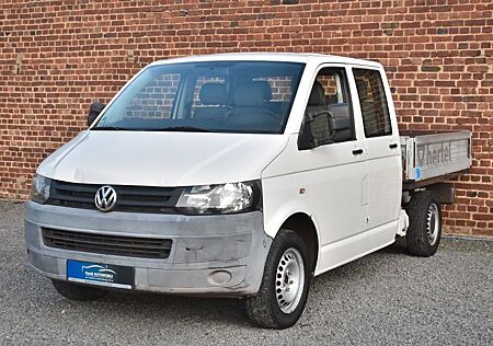 VW T5 Transporter Volkswagen T5 Pritsche DOKA 1.HAND 6-SITZER AHK T-LEDER