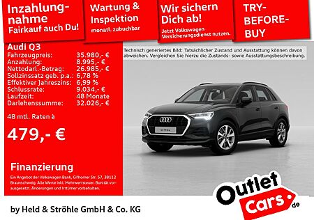 Audi Q3 45 TFSI e AHK PANO NAV+ MATRIX R-KAM VIRTUAL