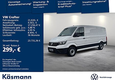 VW Crafter Volkswagen Kasten 30 MR 2.0TDI AHK KLIMA KAM NAV