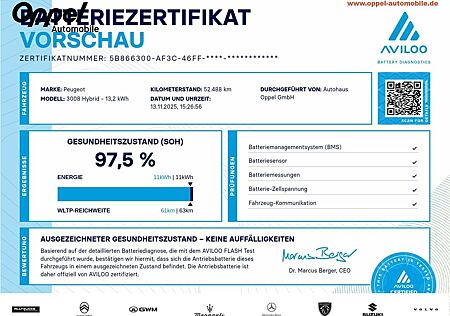 Peugeot 3008 GT LADESCHALE+MIRROR-SCREEN+NAVI+RFK+TEMP.