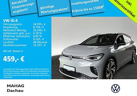 VW ID.4 Volkswagen GTX 4Mot IQ.Light Navi CCS Wärmepumpe RearV