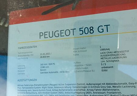 Peugeot 508 PureTech 225 EAT8 GT
