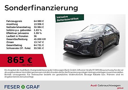 Audi Q8 Sportback S line 55 e-tron quattro B&O Memory