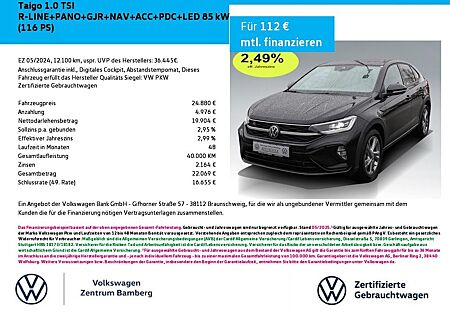 VW Taigo Volkswagen 1.0 TSI R-LINE+PANO+GJR+NAV+ACC+PDC+LED