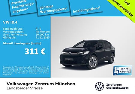 VW ID.4 Volkswagen Pure Wärmepumpe AHK ACC CCS IQ.Light Navi P