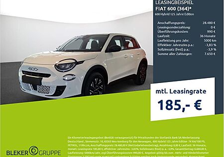 Fiat 600 Hybrid 125 Jahre Edition