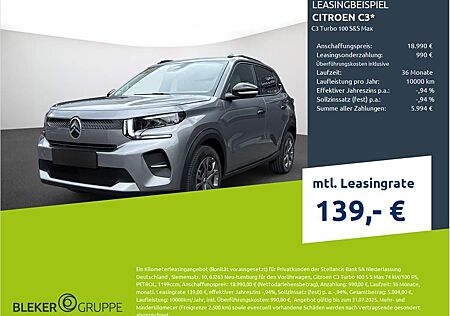 Citroën C3 Turbo 100 S&S Max