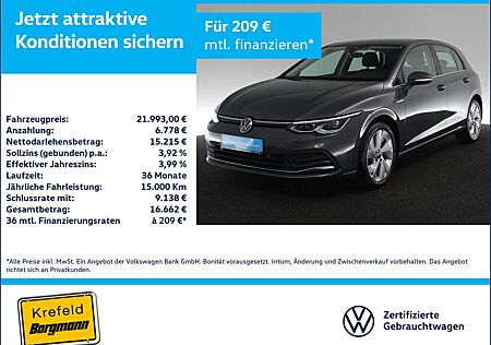 VW Golf Volkswagen VIII 1.5 TSI Style LED STANDHZ ACC NAVI SHZ