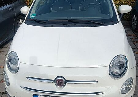 Fiat 500 weiß Panoramadach aus 1. Hand