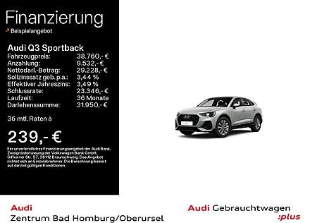 Audi Q3 Sportback 35 TFSI*Navi*Alu*AHK*PDC*Virtual Co