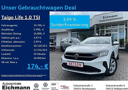 VW Taigo Volkswagen Life 1.0 TSI+LED+PANO+CLIMA+SHZ+PDC+APP+