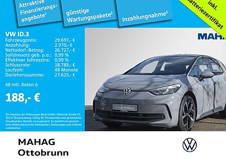 VW ID.3 Volkswagen Pro WÄRMEPUMPE CCS NaviPro LED Getriebe für