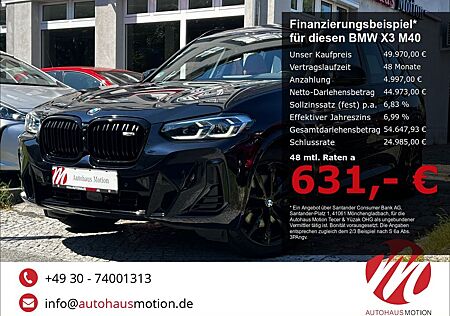 BMW X3 M40 d Mild-Hybrid Laser Pano HUD 360° H/K Mem
