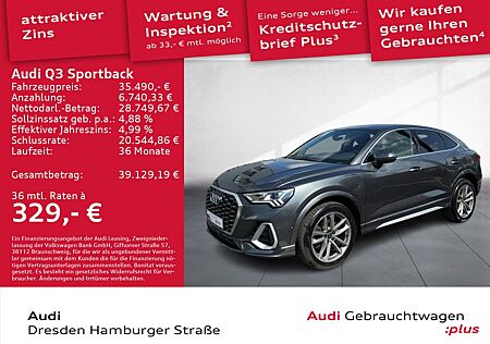 Audi Q3 Sportback 45 TFSI e S line Matrix Navi