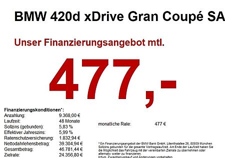BMW 420d xDrive Gran Coupé SAG M Sport 360/HiFi/AMBI