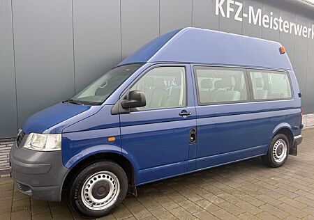 VW T5 Transporter Volkswagen 1.9 TDI Hochdach 9-Sitze + Rampe