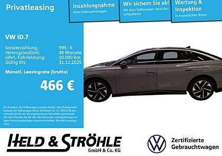 VW ID.7 Volkswagen Pro 210kW NAV AR-HuD 360°KAM LED ACC IDA
