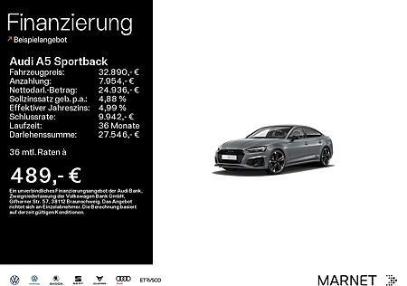 Audi A5 Sportback 40 TDI edition one S line*Navi*Matr