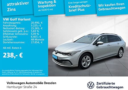 VW Golf Volkswagen VIII Variant Life 1.0 TSI KAMERA LANE ACC