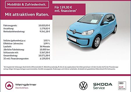 VW Up Volkswagen ! 1.0 GRA, Klima, Rearview, Einparkhilfe hinte
