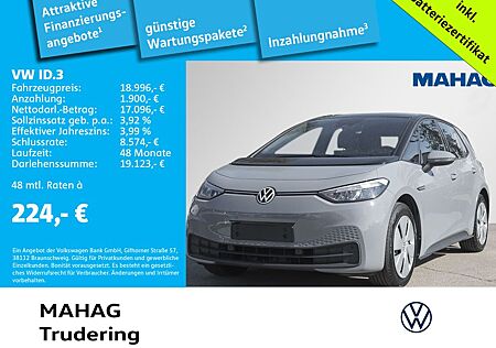 VW ID.3 Volkswagen Pure Performance WÄRMEPUMPE CCS NaviPro LED