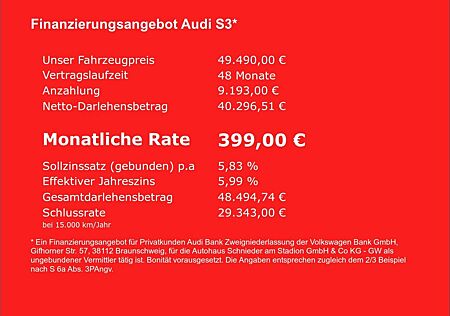 Audi S3 Sportback 2.0 TFSI quattro NAVI+LEDER+VIRTUA