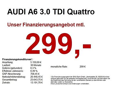 Audi A6 3.0 TDI Quattro S line Selec 4xAC&SH/CAM/PAN