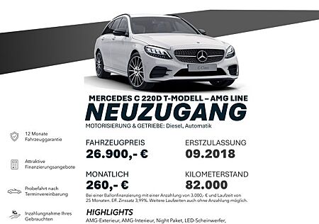 Mercedes-Benz C 220 D T./AMG-LINE/NIGHT/RÜCKF/AMBIENT Sportp.