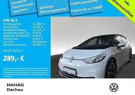 VW ID.3 Volkswagen Pro Performance LED Navi CCS ParkPilot Alu1