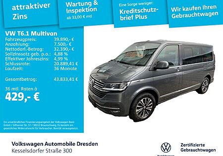VW T6 Multivan Volkswagen T6.1 2.0 TDI DSG Generation Six AHZV LED ACC Nav