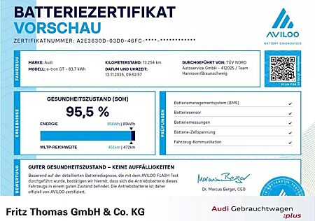 Audi RS e-tron GT quattro MLED HuD LM21 Assistenzp. O