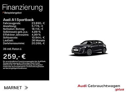 Audi A1 Sportback 30 TFSI S line*Navi*LED*Alu*PDC*Vir