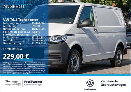 VW T6 Transporter Volkswagen T6.1 Kasten AHK FLÜGELTÜREN PDC UNIBODEN