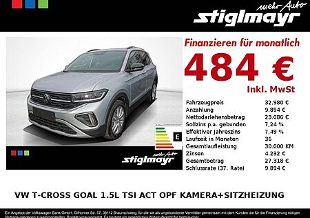 VW T-Cross Volkswagen GOAL 1.5l TSI ACT OPF Kamera+Sitzheizung