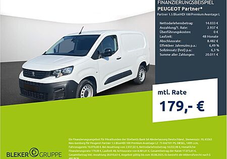 Peugeot Partner 1.5 BlueHDi 100 Premium Avantage L2