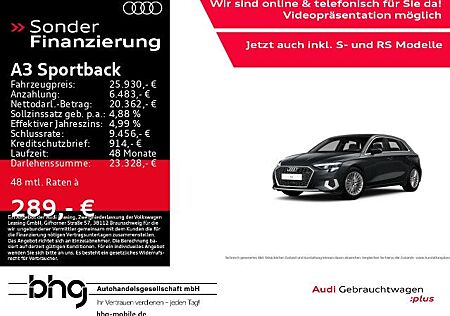 Audi A3 Sportback 30TFSI advanced Navi connect LED vi