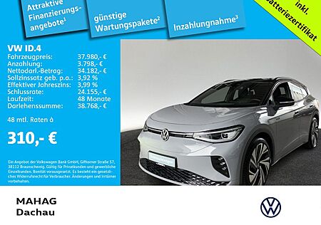 VW ID.4 Volkswagen GTX 4Mot IQ.Light Navi CCS Wärmepumpe RearV