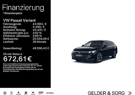 VW Passat Variant Volkswagen Elegance 1.5 eTSI RFK*18Z*Leder